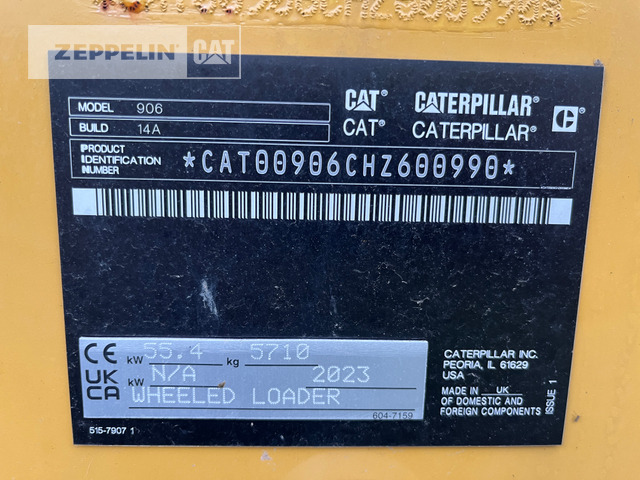 Натоварувач на тркала Cat 906-14: слика 10