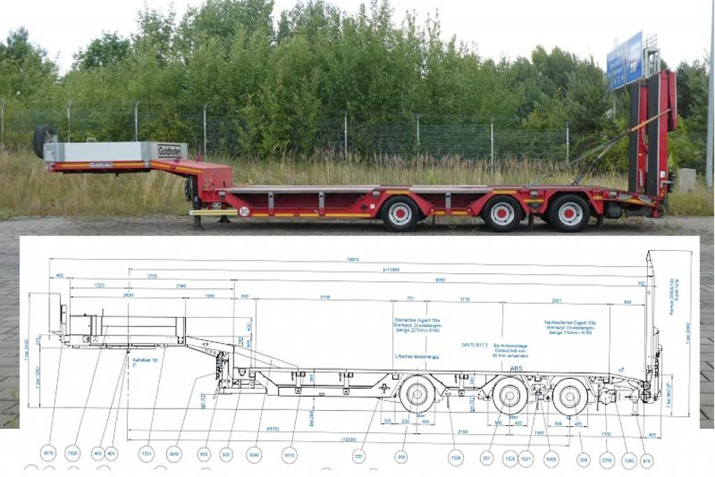 Goldhofer Satteltieflader STN-L 3 (245) RM Tiefladerauflie - Полуприколка за низок утовар: слика 4 Goldhofer Satteltieflader STN-L 3 (245) RM Tiefladerauflie - Полуприколка за низок утовар: слика 4