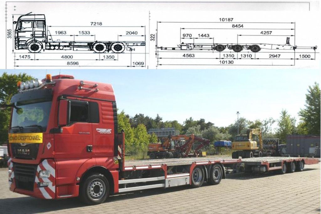 MAN TG-X 24.500 6x2-4 LL-U Pritsche Maschinentranspo - Автотранспортен камион: слика 1 MAN TG-X 24.500 6x2-4 LL-U Pritsche Maschinentranspo - Автотранспортен камион: слика 1